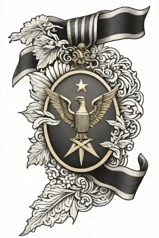air medal for military  tattoo design idea