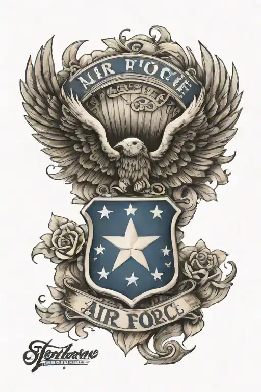 air force logo tattoo design idea