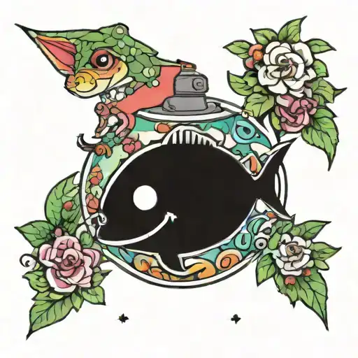 cocomelon and tanks tattoo design idea