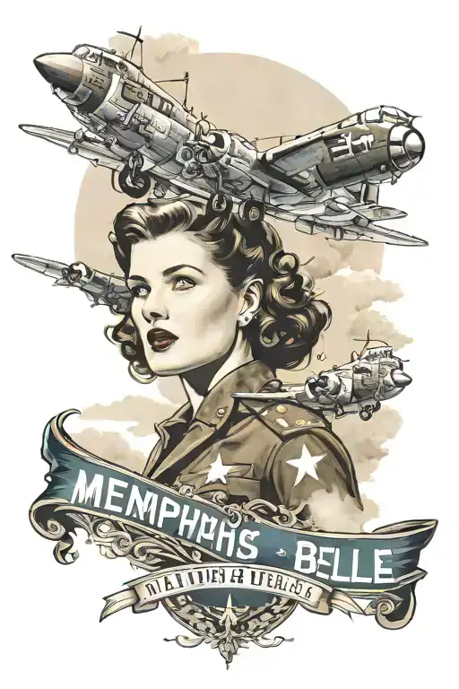 memphis belle nose art tattoo tattoo design idea