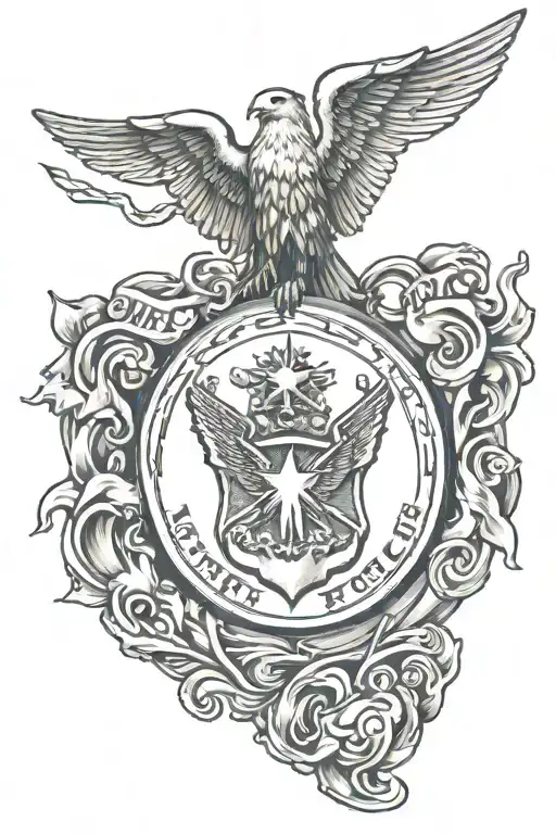 air force insignia  tattoo design idea