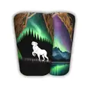 alaska scene with northern lights tattoo design idea