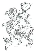 world map tattoo tattoo design idea