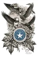 air force inspired  tattoo design idea