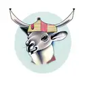  kangaroo  with a sailor cap tattoo design idea