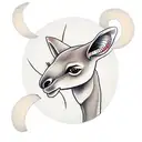  kangaroo  with a sailor cap tattoo design idea