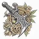 I need a tattoo design that is a sword that is from the bible or bible times and i want the blade to be broken and i wan tattoo design idea