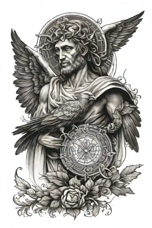 saint raphael tattoo design idea