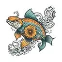 sea animals tattoo design idea
