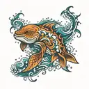 sea animals tattoo design idea