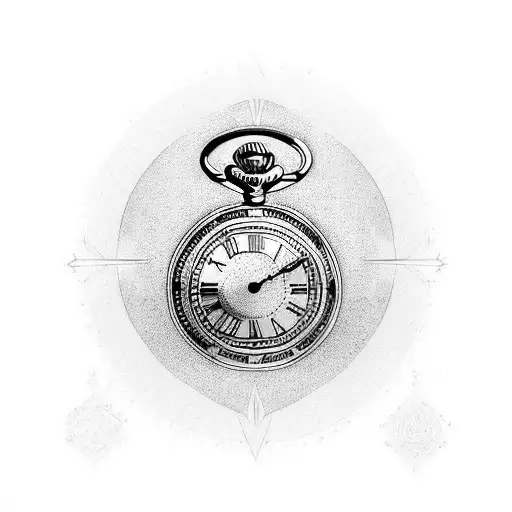 Pocket Watch tattoo design idea