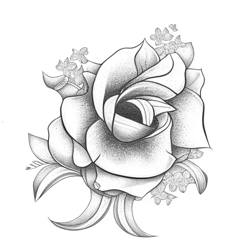 lilly flower aaliyah tattoo design idea