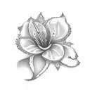 lilly flower aaliyah tattoo design idea