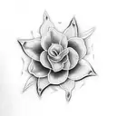 lilly flower aaliyah tattoo design idea