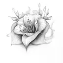 lilly flower aaliyah tattoo design idea