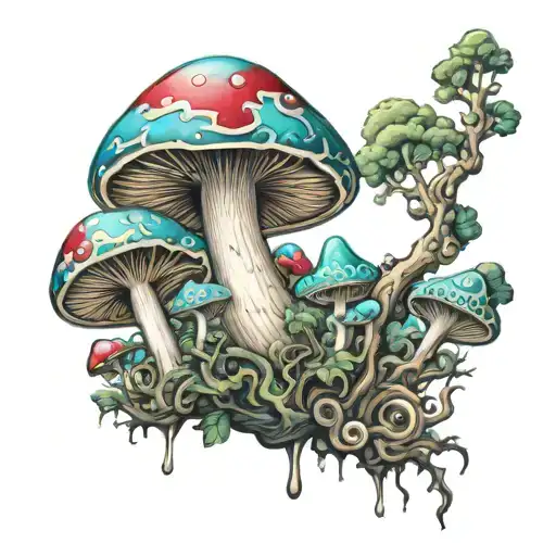 Paula lsd dmt or Mushroom tattoo design idea