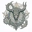 vegvesir and helm of awe  tattoo design idea