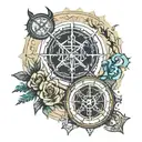 vegvesir and helm of awe  tattoo design idea