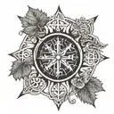 vegvesir and helm of awe  tattoo design idea