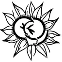 two sunflowers tattoo design idea