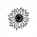two sunflowers tattoo design idea