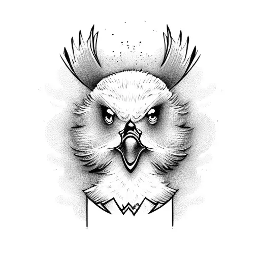 angry duck face for a tottem  tattoo design idea