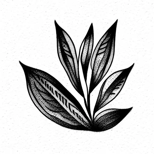 Sage plant tattoo design idea