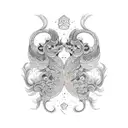 Gemini tattoo design idea