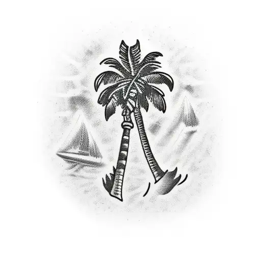 Palm Tree tattoo design idea