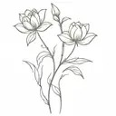 flower inimitable stem tattoo design idea