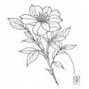 flower inimitable stem tattoo design idea