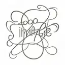 inimitable word tattoo design idea
