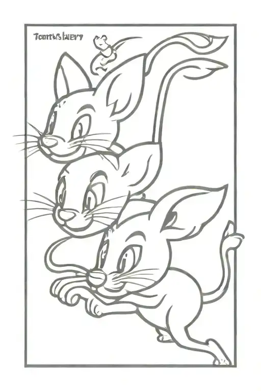 Tom and Jerry   tattoo design idea