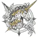 Help me design a handsome and domineering tattoo containing elements of Sagittarius, Leo, and Libra, which is presented  tattoo design idea