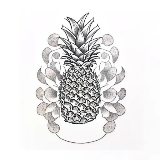 Pineapple tattoo design idea