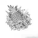 Pineapple tattoo design idea