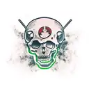 caveira grunge tattoo design idea