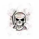 caveira grunge tattoo design idea
