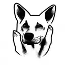spitz dog breed tattoo design idea
