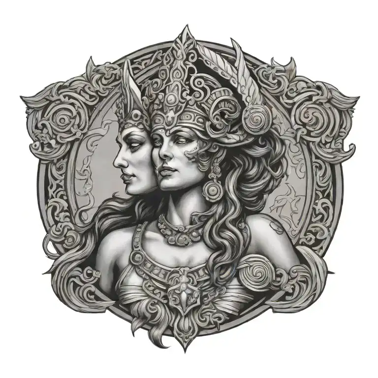 goddess hera looking at me tattoo design idea
