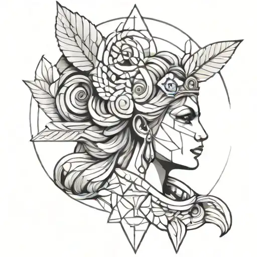 Goddess Hera tattoo design idea