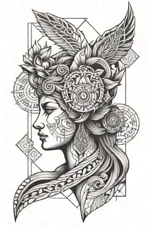 goddess hera tattoo design idea