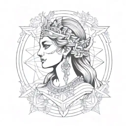 goddess hera tattoo design idea