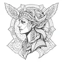 goddess hera tattoo design idea