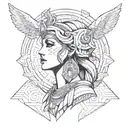goddess hera tattoo design idea