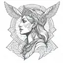goddess hera tattoo design idea