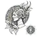 goddess hera tattoo design idea