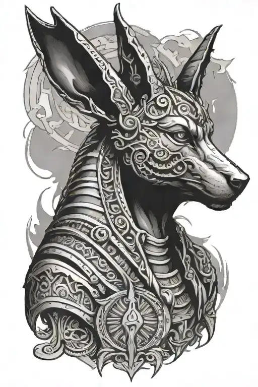 anubis eye tattoo design idea