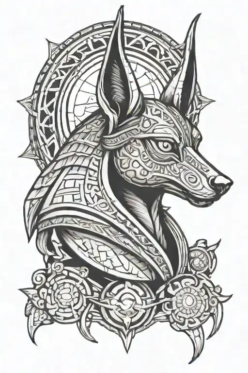 anubis eye tattoo design idea