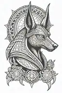 anubis eye tattoo design idea